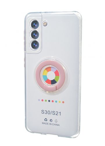 Чехол-накладка для Samsung G991F S21 NEW RING TPU розовый - оптовая продажа фото 2 Чехол-накладка для Samsung G991F S21 NEW RING TPU розовый - фото фото 2