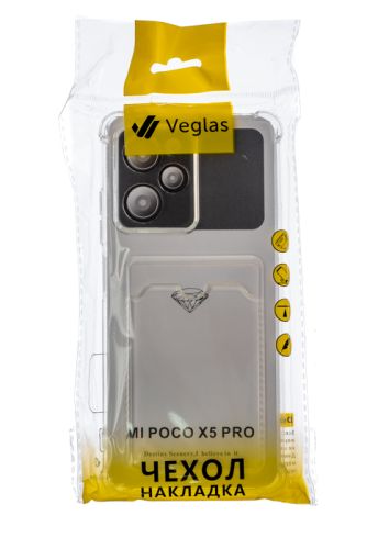 Чехол-накладка для XIAOMI Poco X5 Pro VEGLAS Air Pocket прозрачный оптом, в розницу Центр Компаньон фото 4