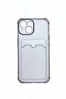 Чехол-накладка для iPhone 15 VEGLAS Air Pocket черно-прозрачный - фото