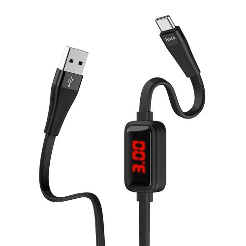 Кабель USB-Micro USB HOCO S4 Timing display 1.0м черный оптом, в розницу Центр Компаньон