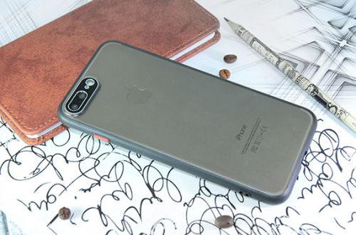 Чехол-накладка для iPhone 7/8 Plus METAL LENS TPU+PC черный - фото