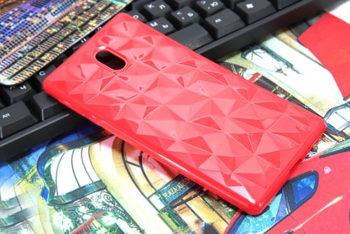 Чехол-накладка для Nokia 3 JZZS Diamond TPU красная - фото
