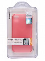 Чехол-накладка для iPhone 4/4S  DOLITWinged Shield красный - фото