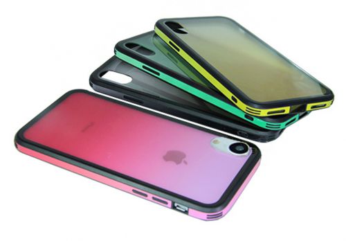 Чехол-накладка для iPhone XR GRADIENT TPU+Glass красный - фото фото 3