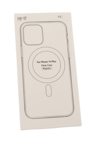 Чехол-накладка для iPhone 14 Plus Clear TPU поддержка MagSafe Pop-up window прозрачный коробка оптом, в розницу Центр Компаньон фото 3