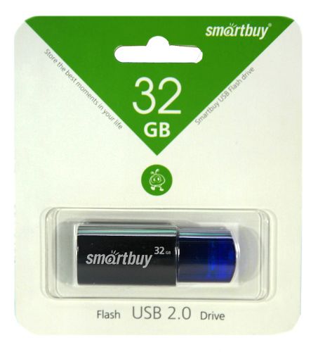 USB флэш карта 32 Gb USB 2.0 Smart Buy Click синий - фото фото 2