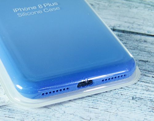 Чехол-накладка для iPhone 7/8 Plus SILICONE CASE закрытый синий (3) - фото фото 2