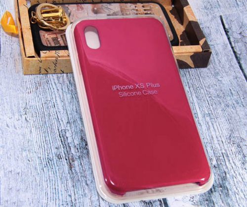 Чехол-накладка для iPhone XS Max SILICONE CASE малиновый (36) - оптовая продажа фото 2 Чехол-накладка для iPhone XS Max SILICONE CASE малиновый (36) - фото фото 2