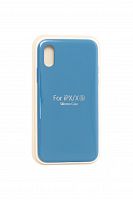 Чехол-накладка для iPhone X/XS VEGLAS SILICONE CASE закрытый синий (3) - фото