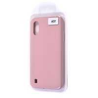 Чехол-накладка для Samsung A015F A01 VEGLAS SILICONE CASE закрытый светло-розовый (18) - фото