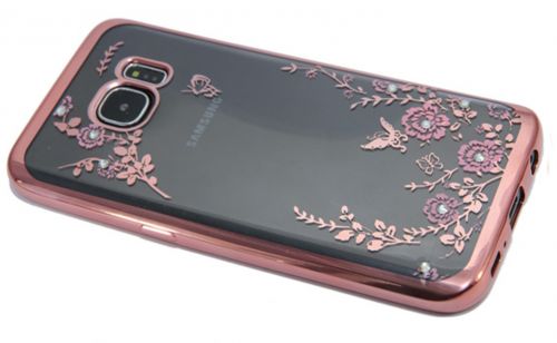 Чехол-накладка для SAMSUNG G930F S7 YOUNICOU Золотой узор Рамка TPU розовая - оптовая продажа фото 3 Чехол-накладка для SAMSUNG G930F S7 YOUNICOU Золотой узор Рамка TPU розовая - фото фото 3