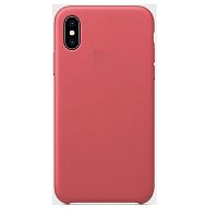 Чехол-накладка для iPhone X LEATHER CASE AAA Pale Pink (розовый) - фото