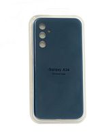 Чехол-накладка для Samsung A346E A34 VEGLAS SILICONE CASE закрытый темно-синий (8) - фото