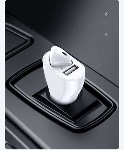 АЗУ USB 2.4A Vehicle Headset+Bluetooth наушник белый - оптовая продажа фото 4 АЗУ USB 2.4A Vehicle Headset+Bluetooth наушник белый - фото фото 4