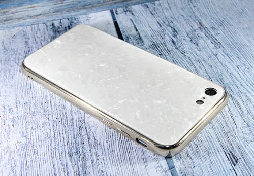 Чехол-накладка для iPhone 6/6S SPANGLES GLASS TPU белый																														 оптом, в розницу Центр Компаньон