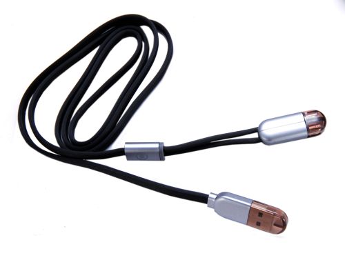 Кабель USB 2в1 MicroUSB-Lightning 8Pin WK черный оптом, в розницу Центр Компаньон фото 6