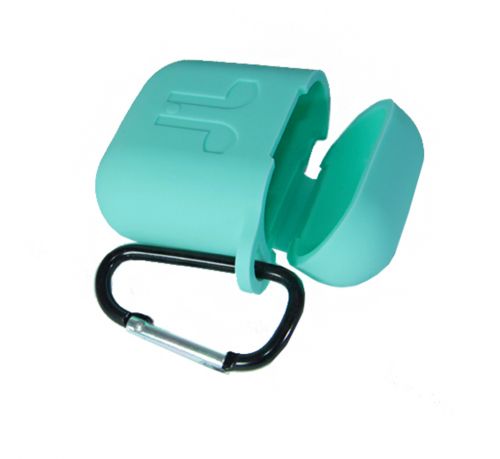 Чехол для наушников Airpods Silicone бирюзовый - фото фото 3