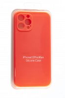 Чехол-накладка для iPhone 12 Pro Max SILICONE CASE Защита камеры коралловый (27) - фото