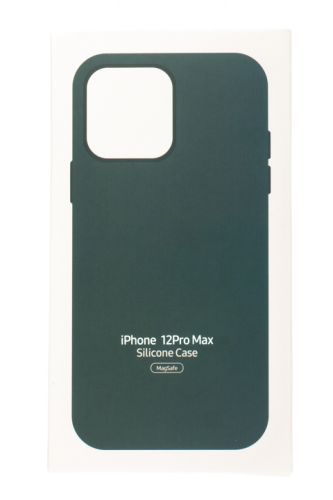 Чехол-накладка для iPhone 12 Pro Max SILICONE TPU поддержка MagSafe темно-зеленый коробка оптом, в розницу Центр Компаньон фото 4
