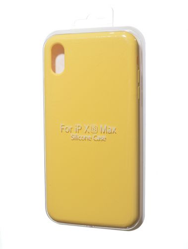 Чехол-накладка для iPhone XS Max VEGLAS SILICONE CASE закрытый желтый (4) - фото