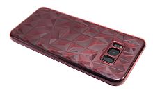Купить Чехол-накладка для Samsung G955F S8 Plus JZZS Diamond TPU прозрачно-красный оптом, в розницу в ОРЦ Компаньон