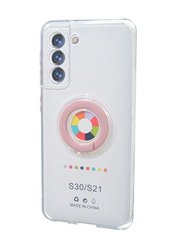 Чехол-накладка для Samsung G991F S21 NEW RING TPU розовый оптом, в розницу Центр Компаньон фото 3