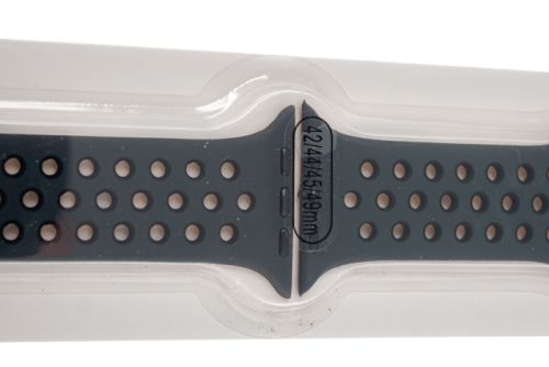 Ремешок для Apple Watch Sport Отверстия 42/44mm серо-черный оптом, в розницу Центр Компаньон фото 3