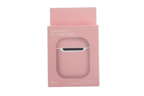 Чехол для наушников Airpods Silicone без карабина светло-розовый оптом, в розницу Центр Компаньон фото 4