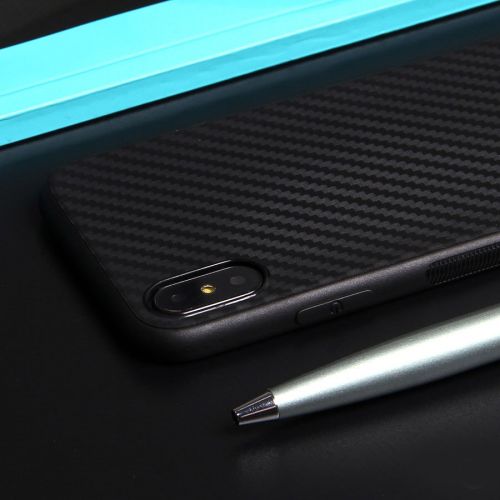 Чехол-накладка для iPhone X/XS CARBON TPU черный - фото фото 2