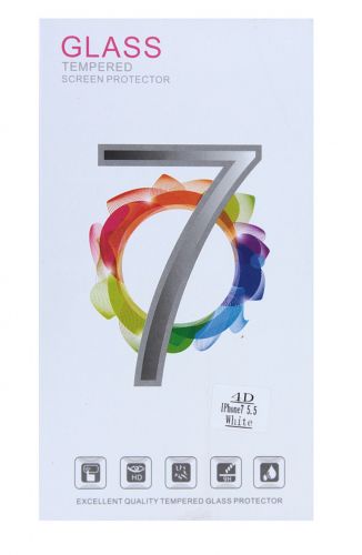 Защитное стекло для iPhone 7/8 Plus 4D 009289 белый - фото фото 2