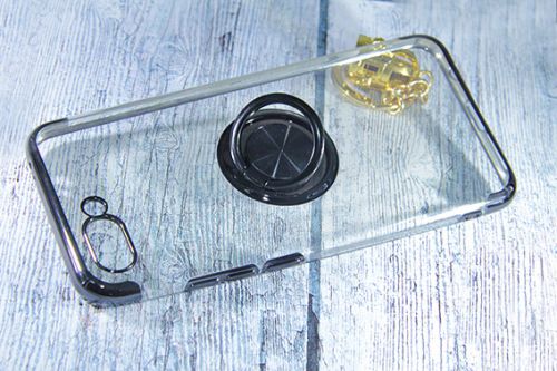 Чехол-накладка для Samsung A105 A10/M10 ELECTROPLATED TPU КОЛЬЦО черный - фото фото 3