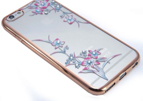 Чехол-накладка для iPhone 6/6S YOUNICOU стразы МНОГОЦВЕТ Рамка TPU - фото фото 11