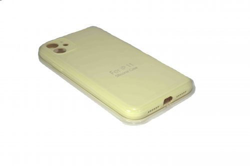 Чехол-накладка для iPhone 11 VEGLAS SILICONE CASE Защита камеры лимонно-кремовый (51) - оптовая продажа фото 2 Чехол-накладка для iPhone 11 VEGLAS SILICONE CASE Защита камеры лимонно-кремовый (51) - фото фото 2