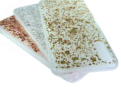 Чехол-накладка для Samsung M10 GLITTER TPU золото - фото