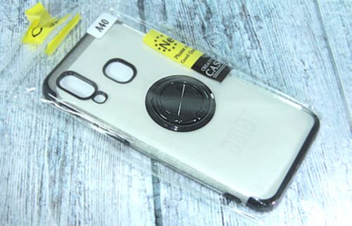 Чехол-накладка для Samsung A405F A40 ELECTROPLATED TPU КОЛЬЦО черный - оптовая продажа фото 2 Чехол-накладка для Samsung A405F A40 ELECTROPLATED TPU КОЛЬЦО черный - фото фото 2