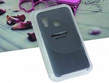 Чехол-накладка для Samsung A405F A40 SILICONE CASE темно-синий - фото