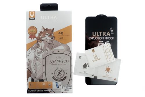 Защитное стекло для iPhone XS Max/11 Pro Max WOLF KING THOR HAMMER коробка черный - фото фото 3