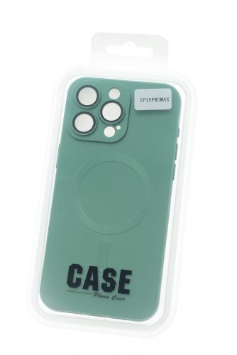 Чехол-накладка для iPhone 15 Pro Max VEGLAS Lens Magnetic зеленый - фото фото 4