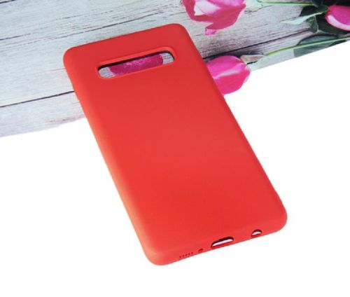 Чехол-накладка для Samsung G975F S10 Plus SOFT TOUCH TPU красный - фото