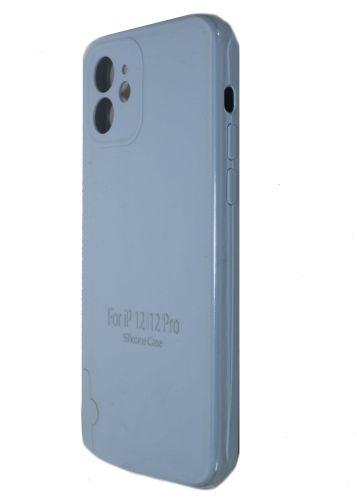 Чехол-накладка для iPhone 12 VEGLAS SILICONE CASE NL Защита камеры светло-голубой (43) оптом, в розницу Центр Компаньон