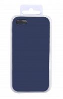 Чехол-накладка для iPhone 5/5S/SE  SILICONE CASE темно-синий (8) - фото