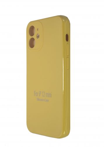 Чехол-накладка для iPhone 12 Mini VEGLAS SILICONE CASE NL Защита камеры желтый (4) оптом, в розницу Центр Компаньон