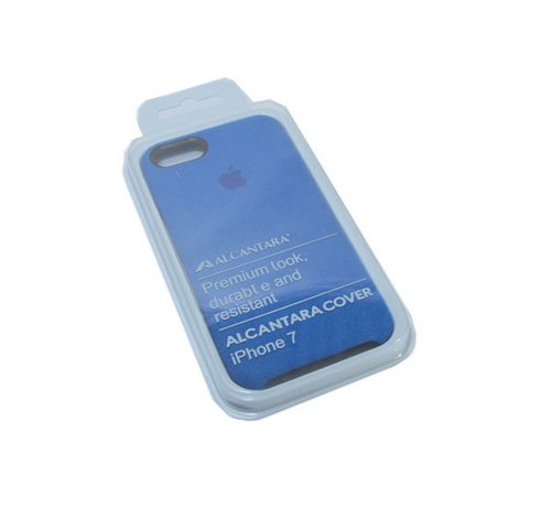 Чехол-накладка для iPhone 7/8/SE ALCANTARA CASE синий - фото фото 2