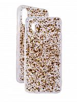 Чехол-накладка для XIAOMI Redmi 7 GLITTER TPU золото  - фото