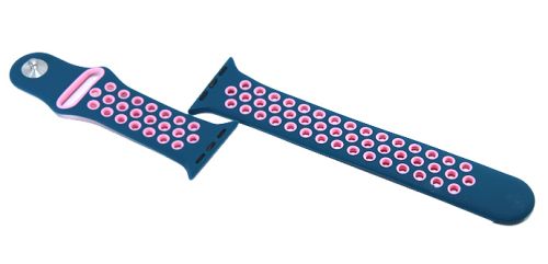 Ремешок для Apple Watch Sport Отверстия 38/40/41mm сине-розовый оптом, в розницу Центр Компаньон фото 2