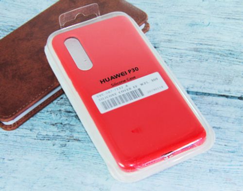 Чехол-накладка для HUAWEI P30 SILICONE CASE закрытый красный - фото