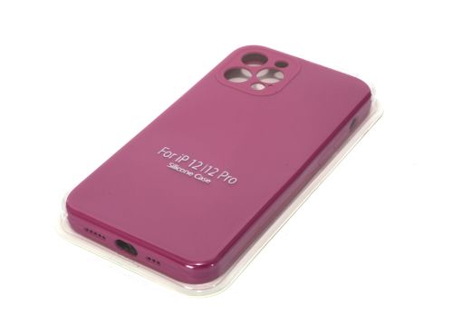 Чехол-накладка для iPhone 12 Pro SILICONE CASE NL Защита камеры малиновый (54) оптом, в розницу Центр Компаньон фото 2