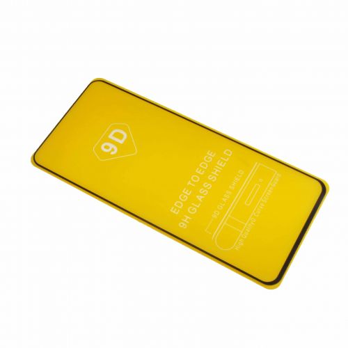 Защитное стекло для Realme 7 FULL GLUE VEGLAS YELLOW картон черный - фото фото 3