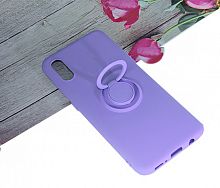 Чехол-накладка для Samsung A105F A10/M10 SOFT TOUCH TPU КОЛЬЦО фиолетовый - фото