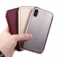 Чехол-книжка для iPhone X/XS BUSINESS 009805 серый - фото